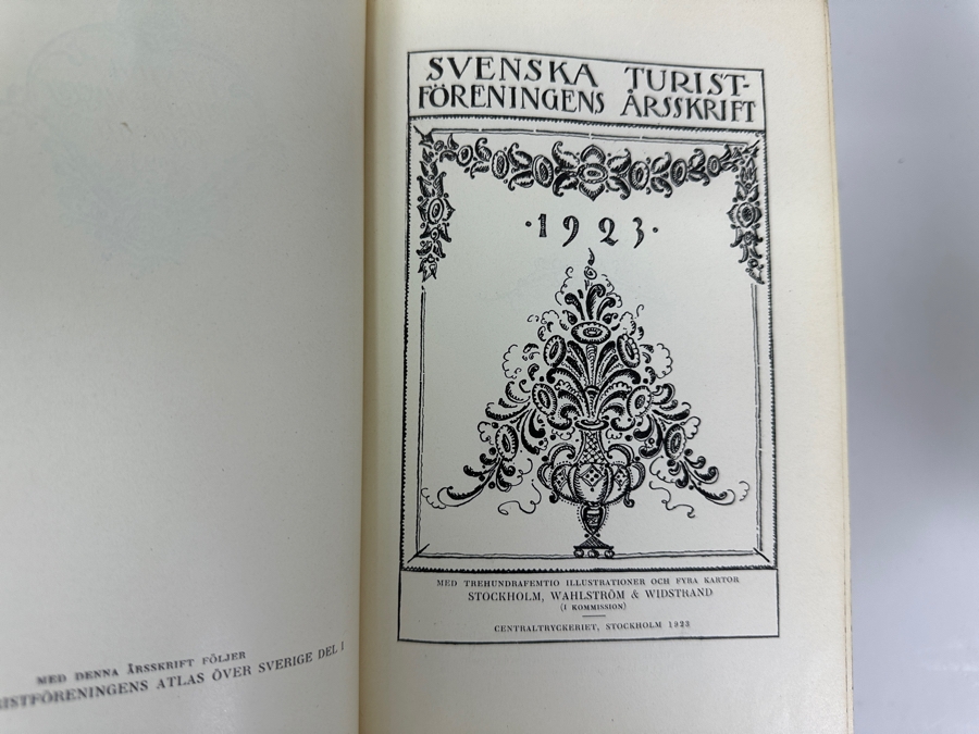 Antique Leatherbound Books Volumes Swedish Tourist Association Yearbooks Stockholm For The Years: 1905, 1912, 1921, 1922, 1923 & 1925 [Photo 12]