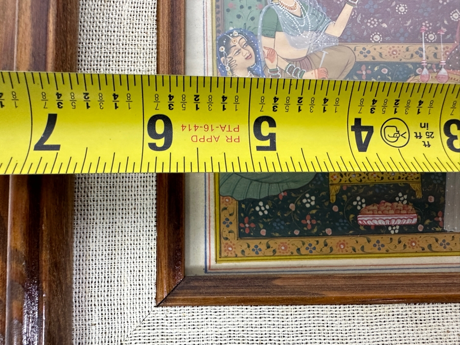 Original Hand Painted Indian Miniature Painting 6 X 10 Framed 11 X 15 [Photo 7]