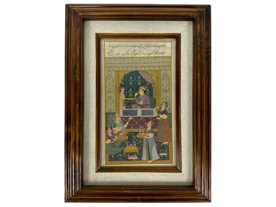 Original Hand Painted Indian Miniature Painting 6 X 10 Framed 11 X 15 [Photo 2]
