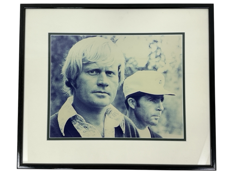 Vintage B&W Photograph Of Professional Golfer Jack Nicklaus & Tom Watson 14' X 11' Framed 20' X 17' [Photo 2]