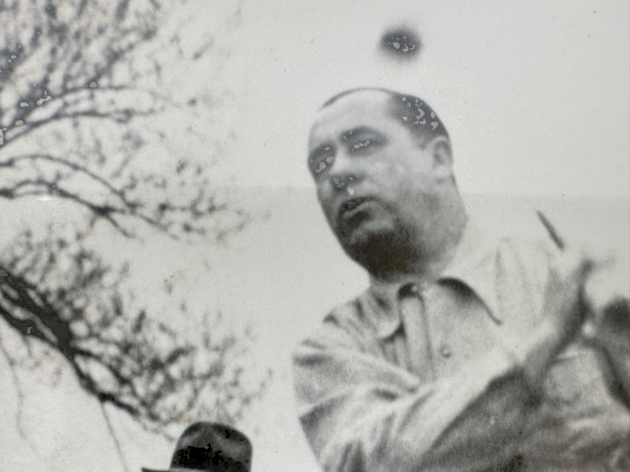 Vintage B&W Photograph Of Professional Golfer Ben Hogan Shot By Frank Christian During The Masters Golf Tournament 14' X 11' Framed 20' X 17' [Photo 6]