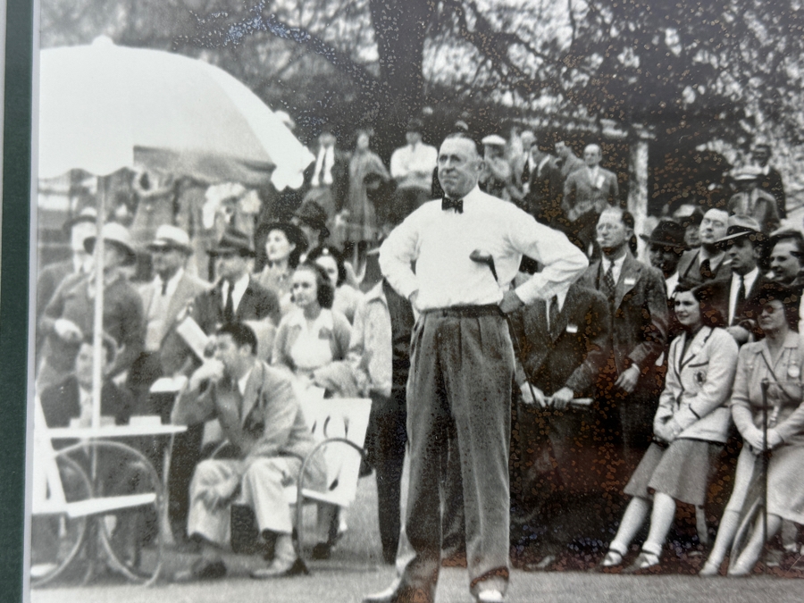 Vintage B&W Photograph Of Professional Golfer Ben Hogan Shot By Frank Christian During The Masters Golf Tournament 14' X 11' Framed 20' X 17' [Photo 5]