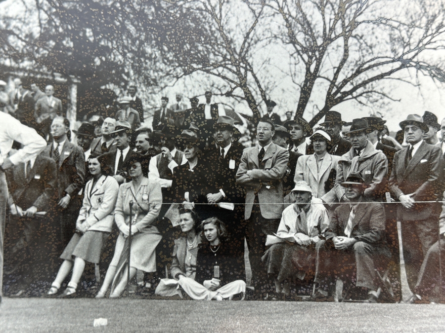 Vintage B&W Photograph Of Professional Golfer Ben Hogan Shot By Frank Christian During The Masters Golf Tournament 14' X 11' Framed 20' X 17' [Photo 4]