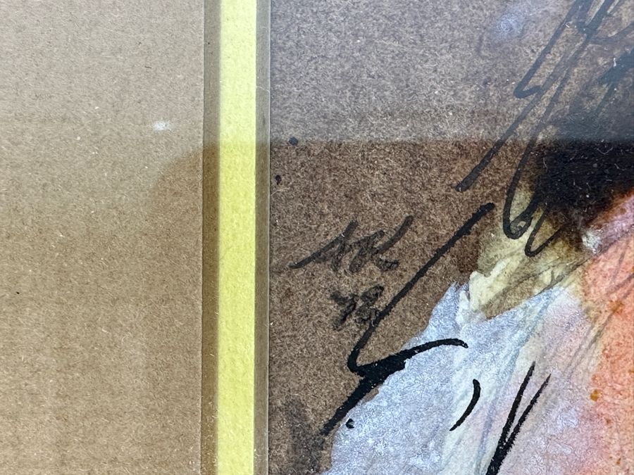 Pair Of Vintage 1975 Watercolor Paintings On Paper Artist Signed 8 X 10 Framed 13 X 15 [Photo 9]