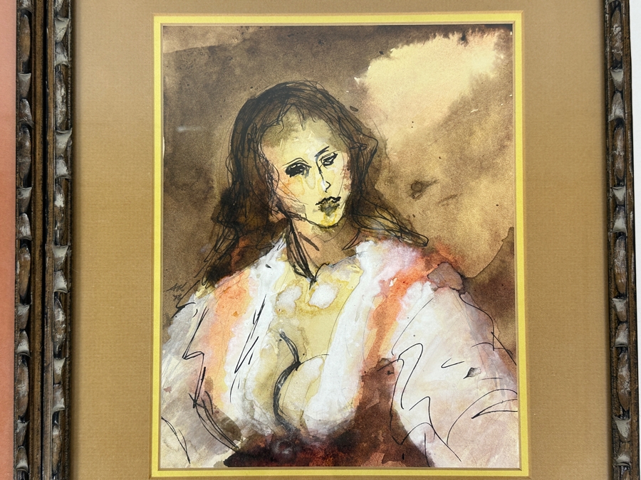 Pair Of Vintage 1975 Watercolor Paintings On Paper Artist Signed 8 X 10 Framed 13 X 15 [Photo 7]