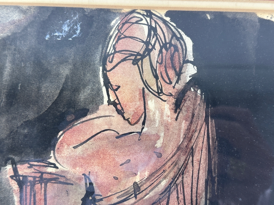 Pair Of Vintage 1975 Watercolor Paintings On Paper Artist Signed 8 X 10 Framed 13 X 15 [Photo 4]