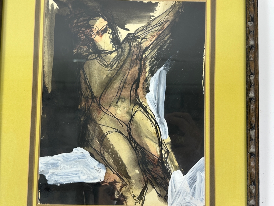 Pair Of Vintage 1975 Watercolor Paintings On Paper Artist Signed 8 X 10 Framed 13 X 15 [Photo 8]