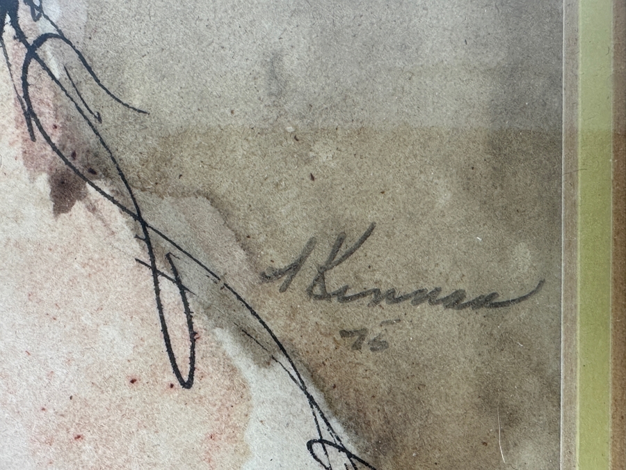 Pair Of Vintage 1975 Watercolor Paintings On Paper Artist Signed 8 X 10 Framed 13 X 15 [Photo 4]