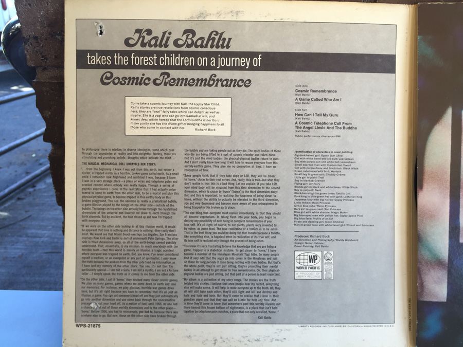 Kali Bahlu ‎- Cosmic Remembrance - World Pacific ‎- WPS-21875 [Photo 10]