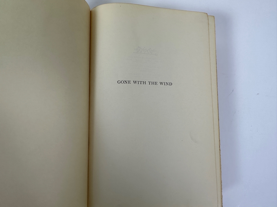 Rare First Printing Of Gone With The Wind By Margaret Mitchell With The Original First Printing Dust Jacket May, 1936 Date - Book In Excellent Condition - Original Dust Jacket Has Some Damage Estimate $5,000-$8,000 [Photo 11]