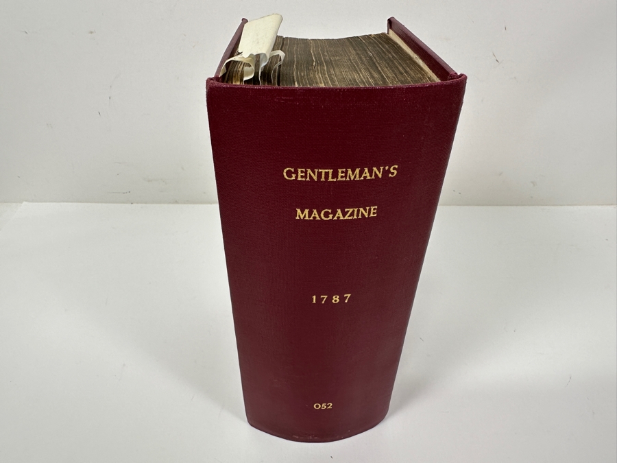 Antique 1787 Hardbound Book Of The Gentleman's Magazine London Volume LVII With Rare First English Printing Of The United States Constitution - See Photos For A Sampling Of Articles Estimate $3,000 [Photo 4]
