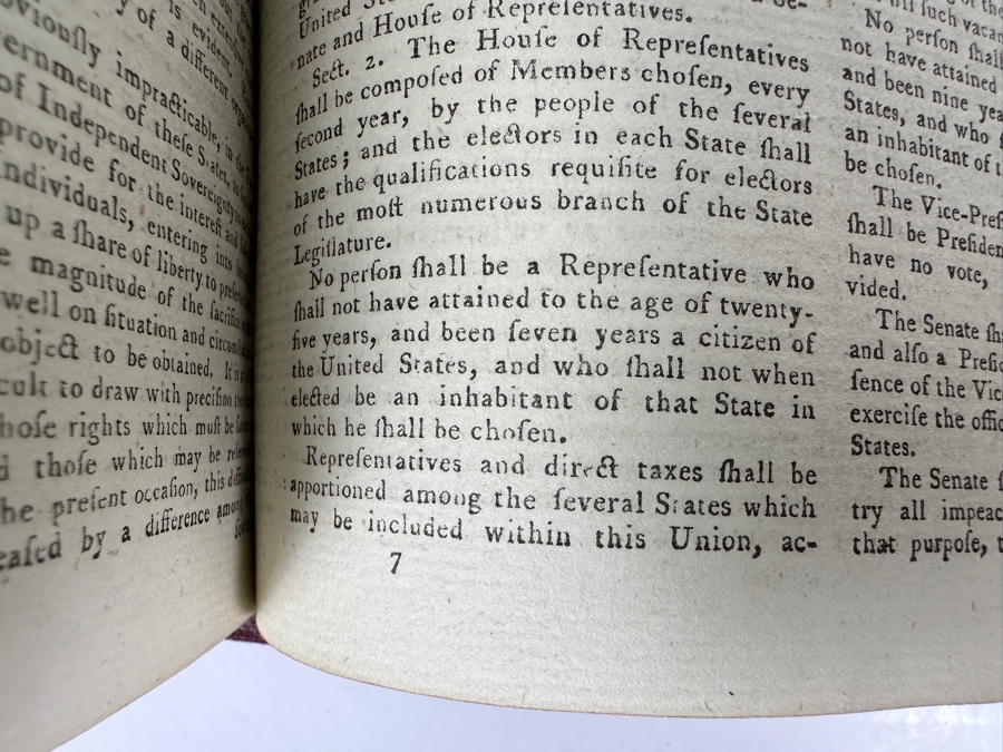Antique 1787 Hardbound Book Of The Gentleman's Magazine London Volume LVII With Rare First English Printing Of The United States Constitution - See Photos For A Sampling Of Articles Estimate $3,000 [Photo 16]