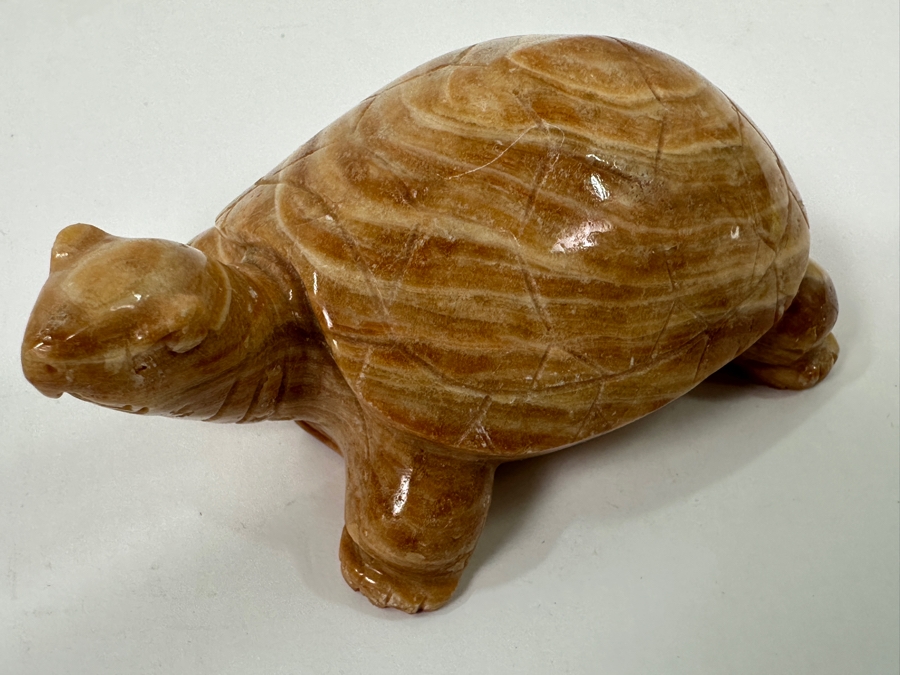 Hand Carved Stone Turtle Figurine 3.5'L [Photo 3]