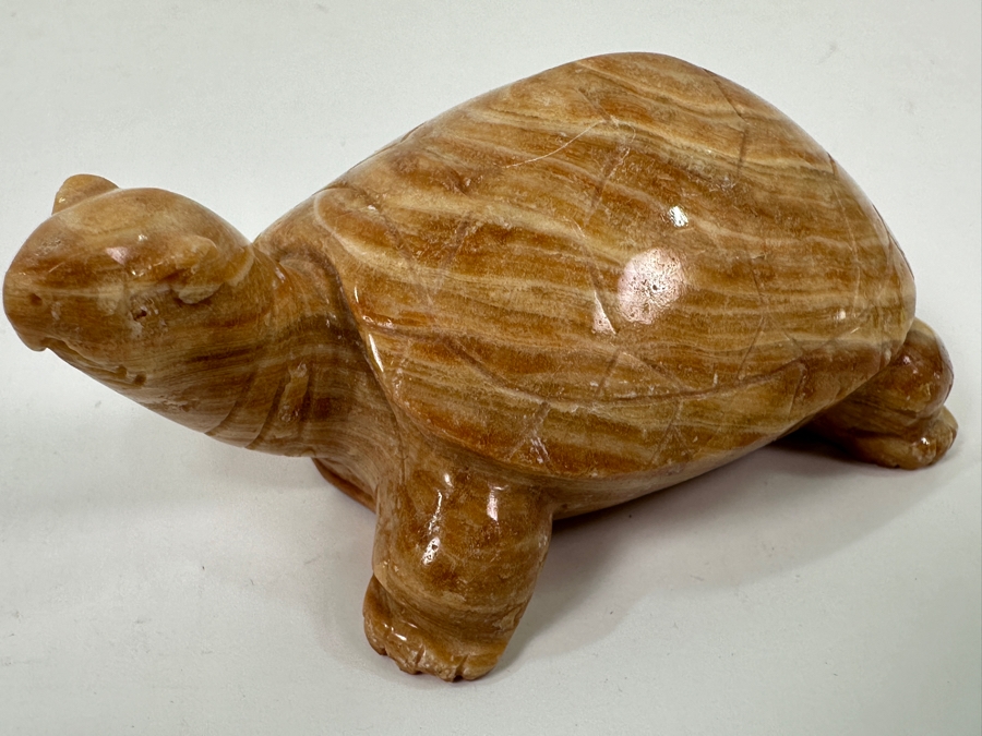 Hand Carved Stone Turtle Figurine 3.5'L [Photo 2]