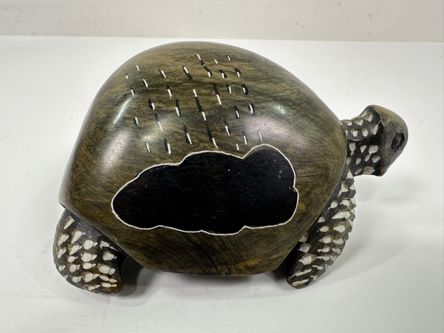 Hand Carved Stone Turtle Figurine 4.5'L [Photo 4]