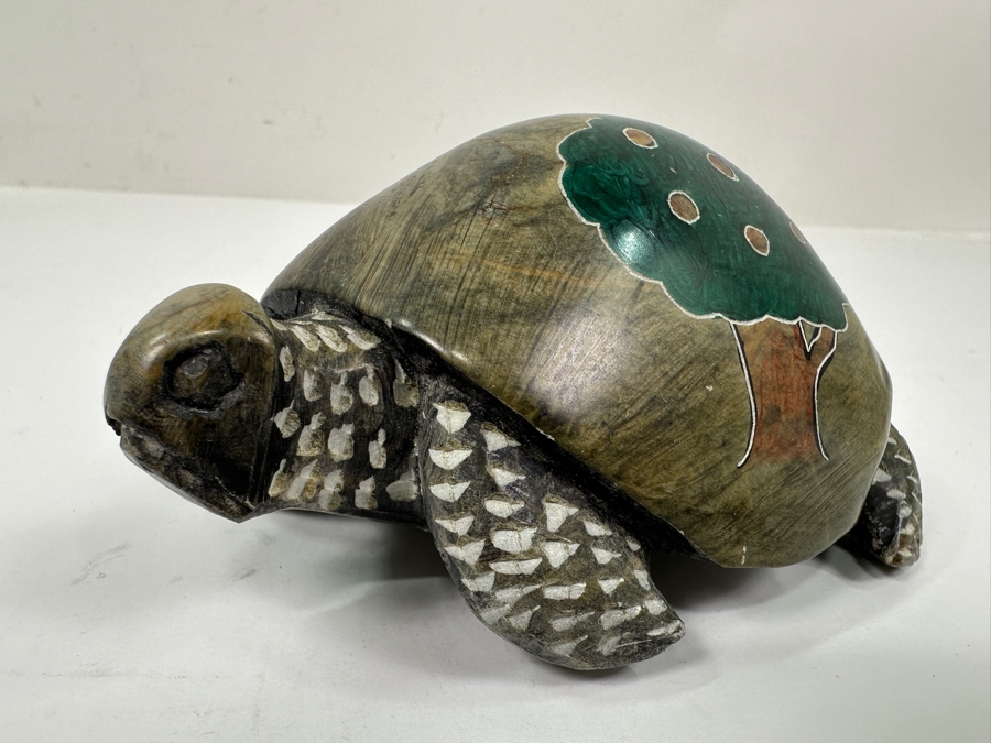 Hand Carved Stone Turtle Figurine 4.5'L [Photo 3]