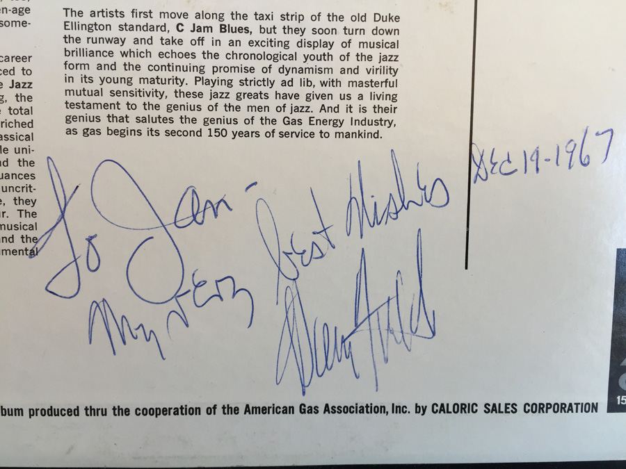 Harry Fields, His Piano And Quartet ‎- Music From Bach To Rock - Capitol Custom - SIGNED - A Salute to GAS Energy on the 150th Anniversay of GAS [Photo 4]