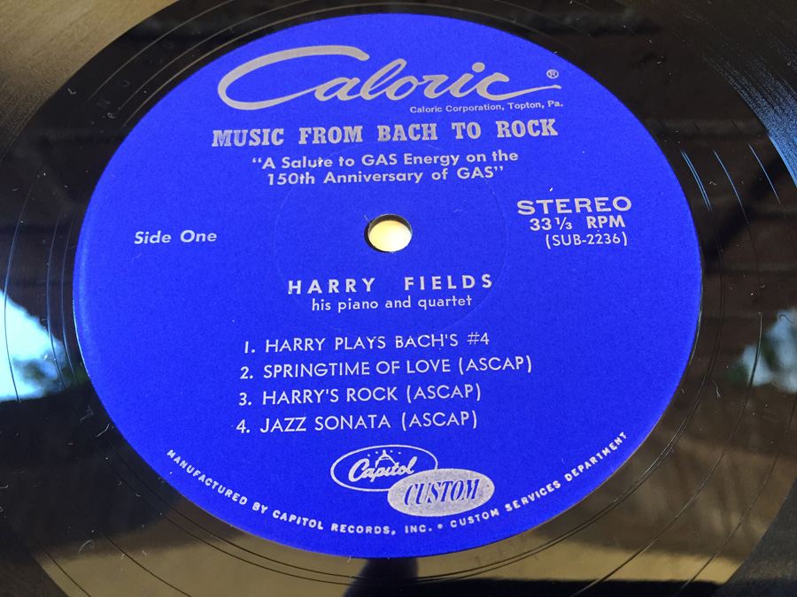 Harry Fields, His Piano And Quartet ‎- Music From Bach To Rock - Capitol Custom - SIGNED - A Salute to GAS Energy on the 150th Anniversay of GAS [Photo 7]