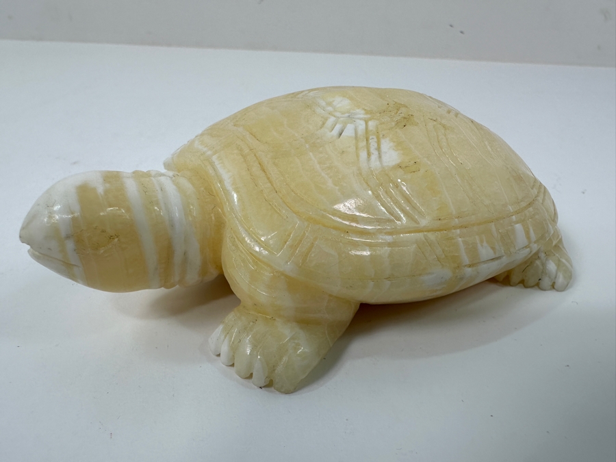 Hand Carved Stone Turtle Figurine 4.5'L [Photo 4]