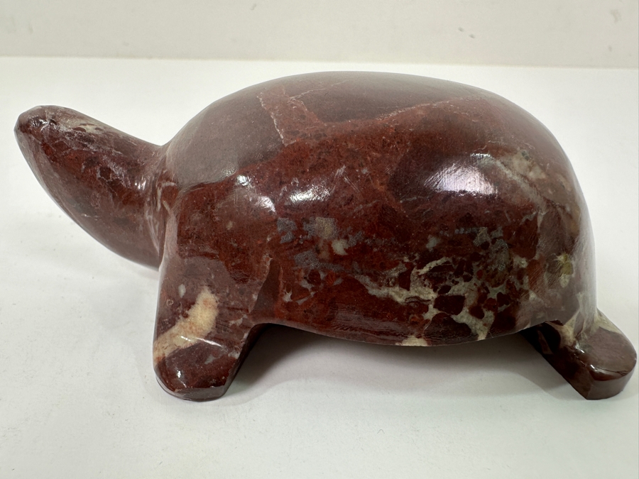 Hand Carved Stone Turtle Figurine 4'L [Photo 2]