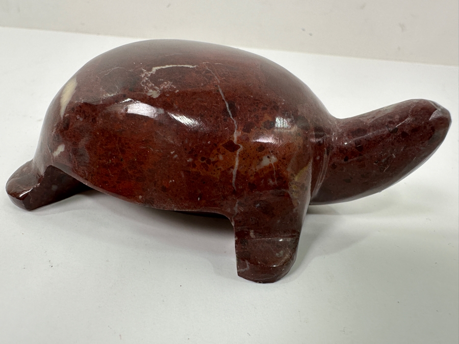 Hand Carved Stone Turtle Figurine 4'L [Photo 5]