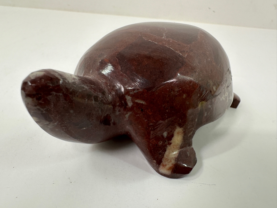 Hand Carved Stone Turtle Figurine 4'L [Photo 4]