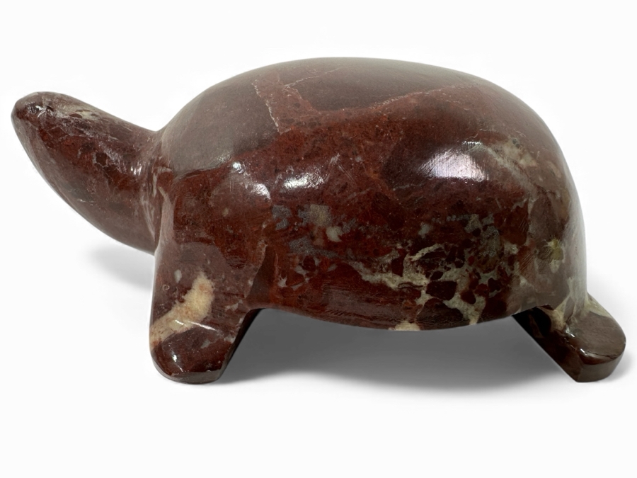 Hand Carved Stone Turtle Figurine 4'L