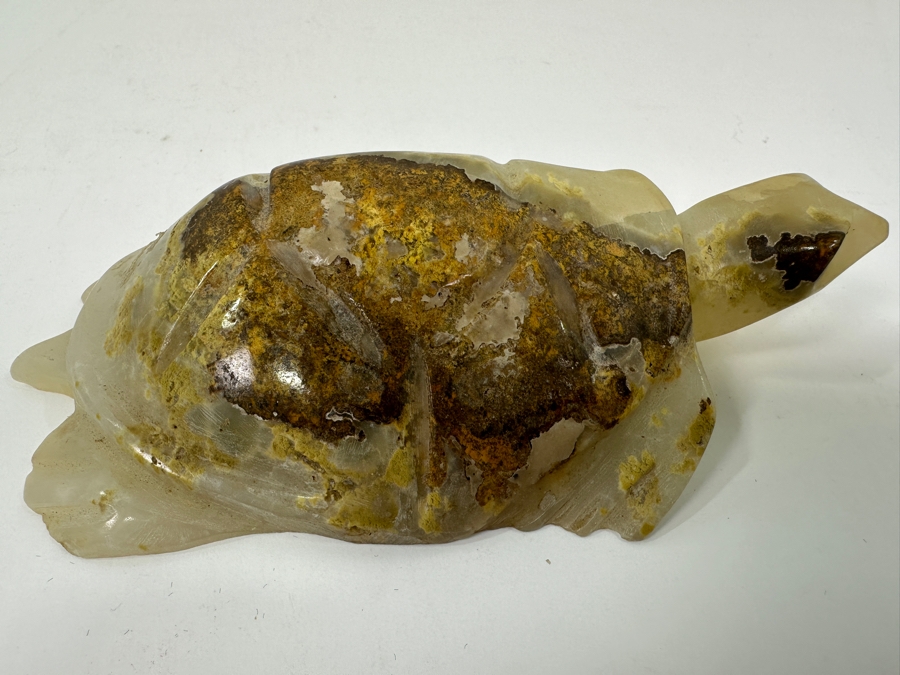 Hand Carved Stone Turtle Figurine 5.5'L [Photo 3]