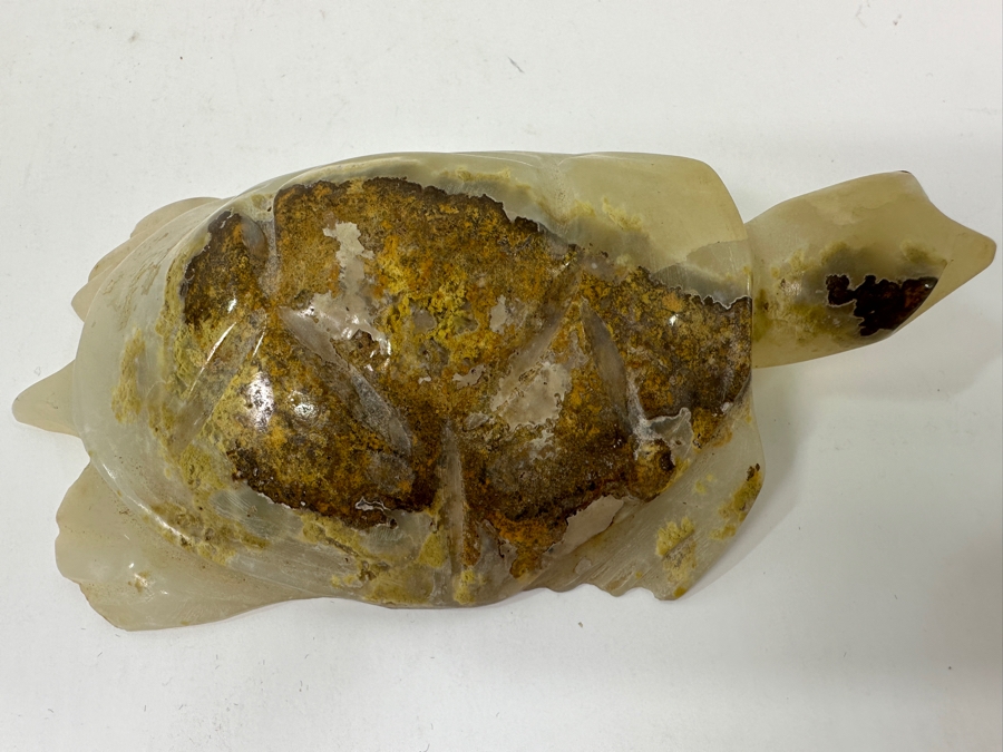 Hand Carved Stone Turtle Figurine 5.5'L [Photo 4]