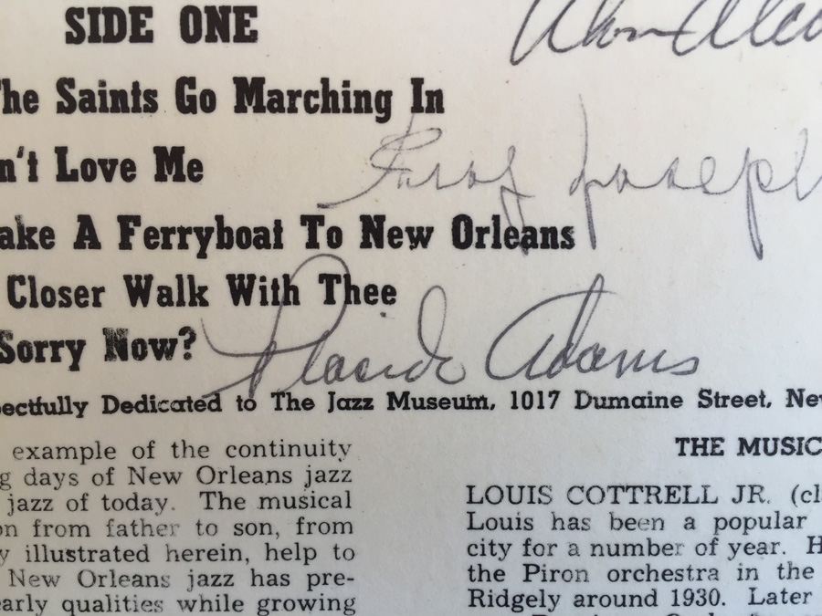 Louis Cottrell And His New Orleans Jazz Band ‎- Dixieland Hall Presents Louis Cottrell And His New Orleans Jazz Band - Nobility ‎- LP 703 - SIGNED [Photo 7]
