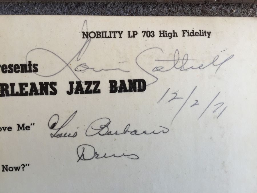 Louis Cottrell And His New Orleans Jazz Band ‎- Dixieland Hall Presents Louis Cottrell And His New Orleans Jazz Band - Nobility ‎- LP 703 - SIGNED [Photo 4]