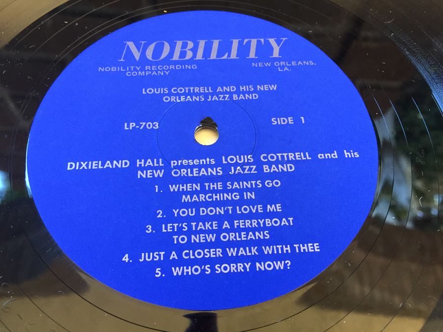 Louis Cottrell And His New Orleans Jazz Band ‎- Dixieland Hall Presents Louis Cottrell And His New Orleans Jazz Band - Nobility ‎- LP 703 - SIGNED [Photo 9]