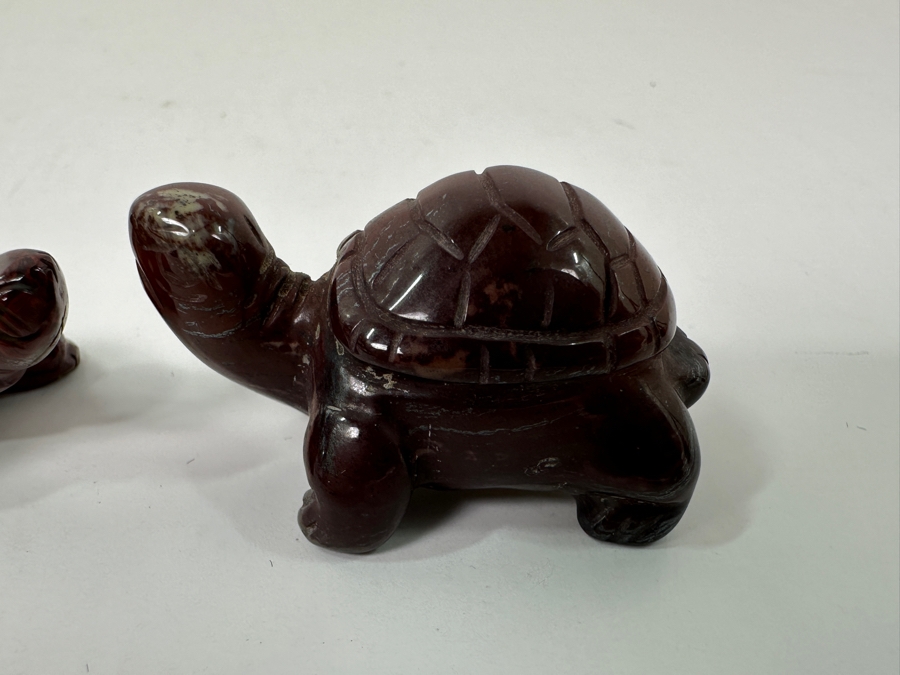 (5) Hand Carved Stone Turtle Figurines [Photo 10]
