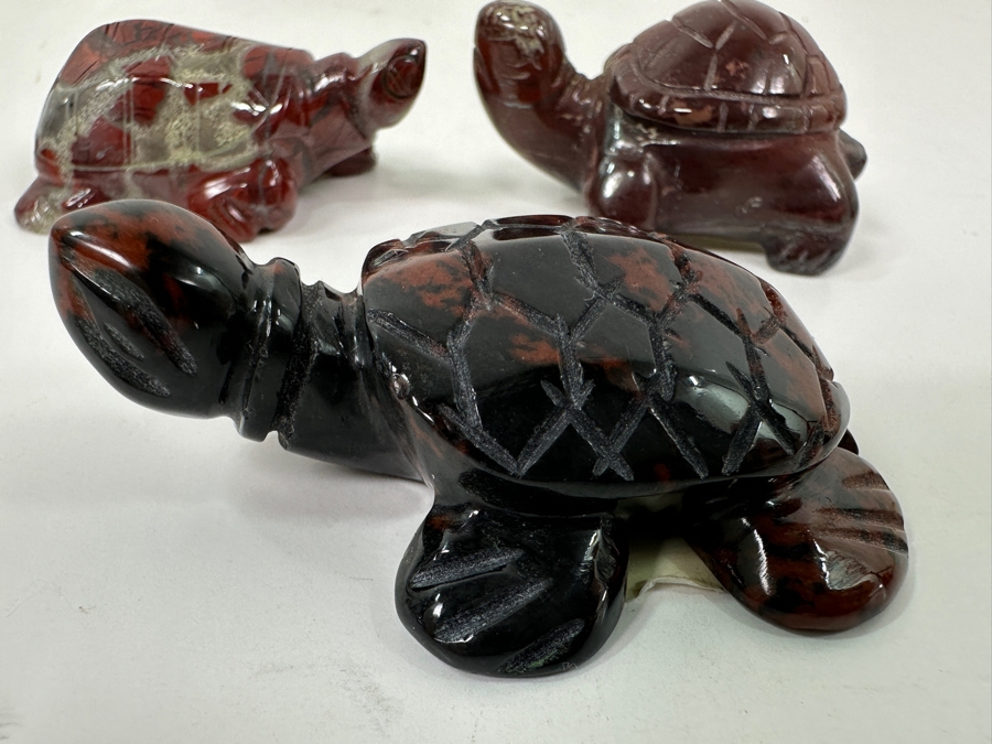 (5) Hand Carved Stone Turtle Figurines [Photo 11]