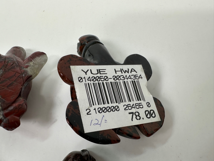 (5) Hand Carved Stone Turtle Figurines [Photo 14]