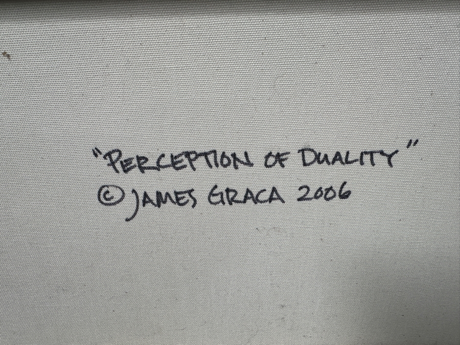 James Graca Original Abstract Oil Painting On Canvas Titled 'Perception Of Duality' 2006 24' X 24' [Photo 9]