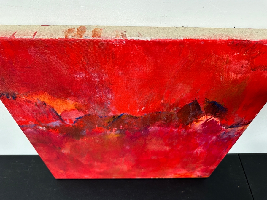 Amadea Bailey Original Abstract Oil Painting On Canvas Artist Signed Verso 20' X 20' [Photo 4]