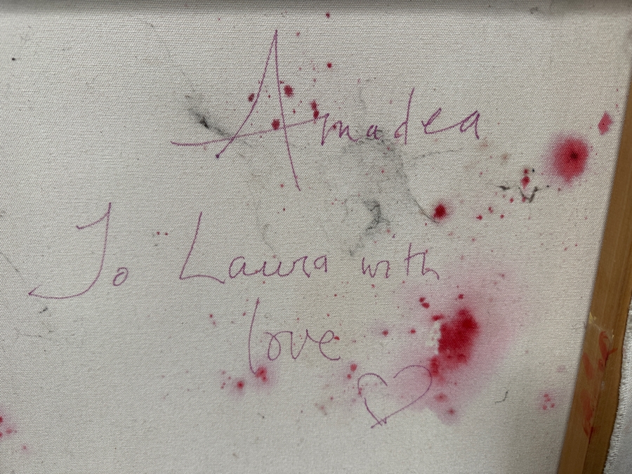 Amadea Bailey Original Abstract Oil Painting On Canvas Artist Signed Verso 20' X 20' [Photo 6]