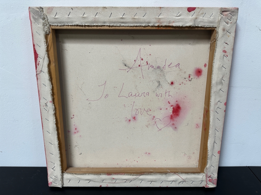 Amadea Bailey Original Abstract Oil Painting On Canvas Artist Signed Verso 20' X 20' [Photo 5]