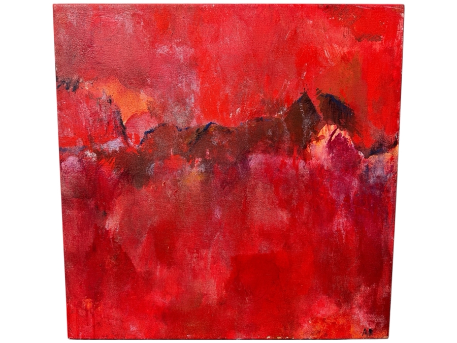 Amadea Bailey Original Abstract Oil Painting On Canvas Artist Signed Verso 20' X 20'