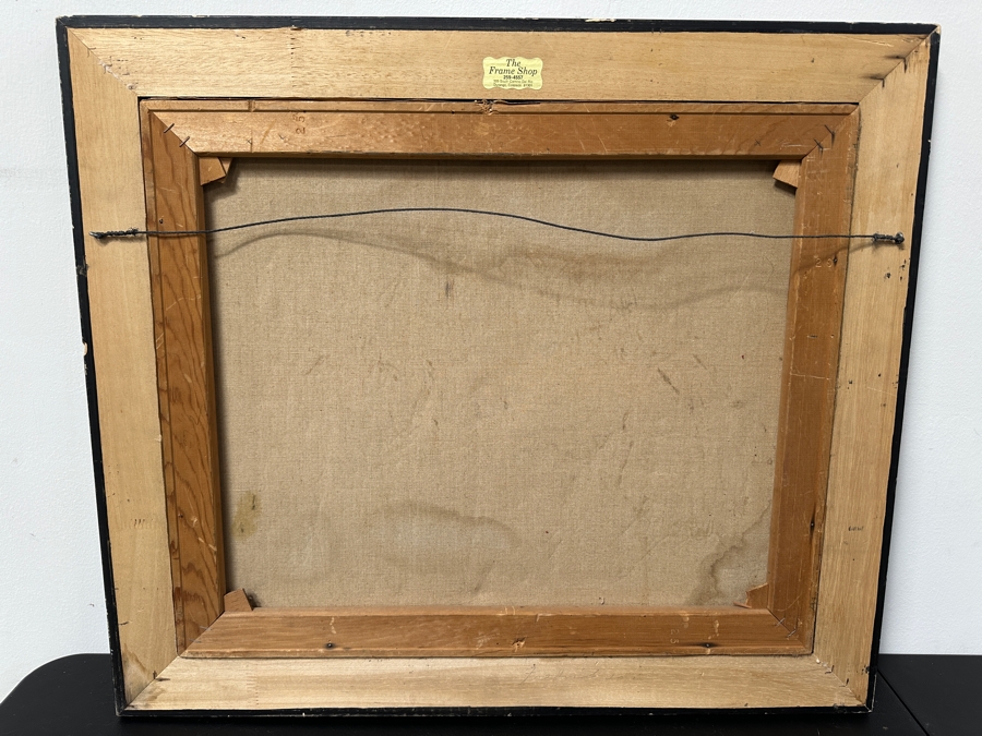 Vintage Original African Tribal Artwork On Canvas 24 X 20 Framed 29 X 25.5 [Photo 8]