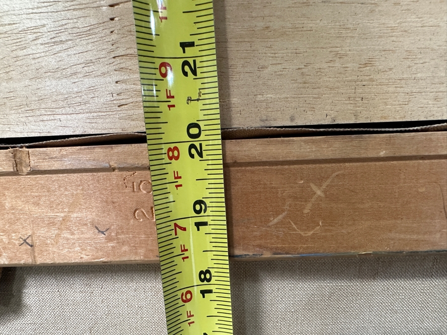 Vintage Original African Tribal Artwork On Canvas 24 X 20 Framed 29 X 25.5 [Photo 10]