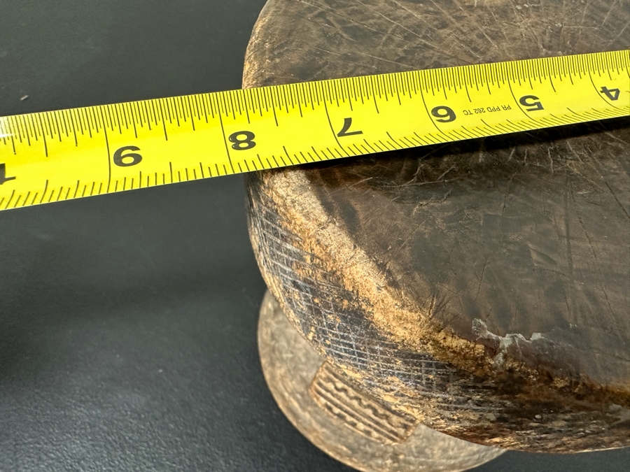 Vintage Traditional African Dogon Stool Hand Carved From A Solid Piece Of Wood 8'W X 8.5'H [Photo 8]