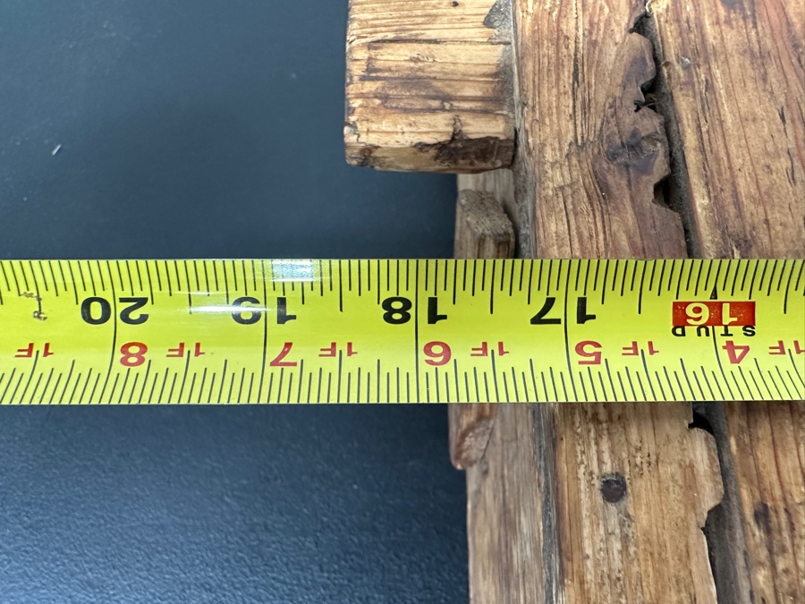 Primitive Antique Moroccan Wooden Box With Sliding Lid 18W X 12D X 7H [Photo 8]