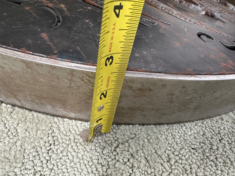 Impressive Original Welded Metal Native American Wall 3D Circular Sculpture Signed Jagoda 28'W X 2.5'D [Photo 13]