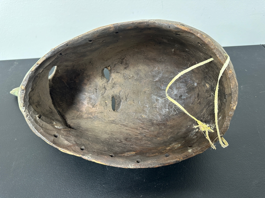 Large Vintage African Dan Tribe Carved Wooden Bird Mask 19'L X 9'D X 8.5'H [Photo 7]