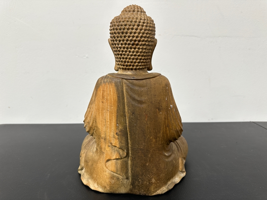 Hand Carved Wooden Buddha Statue 9.5'W X 7'D X 12'H [Photo 7]