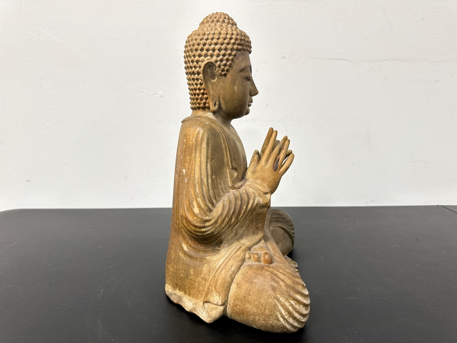 Hand Carved Wooden Buddha Statue 9.5'W X 7'D X 12'H [Photo 6]