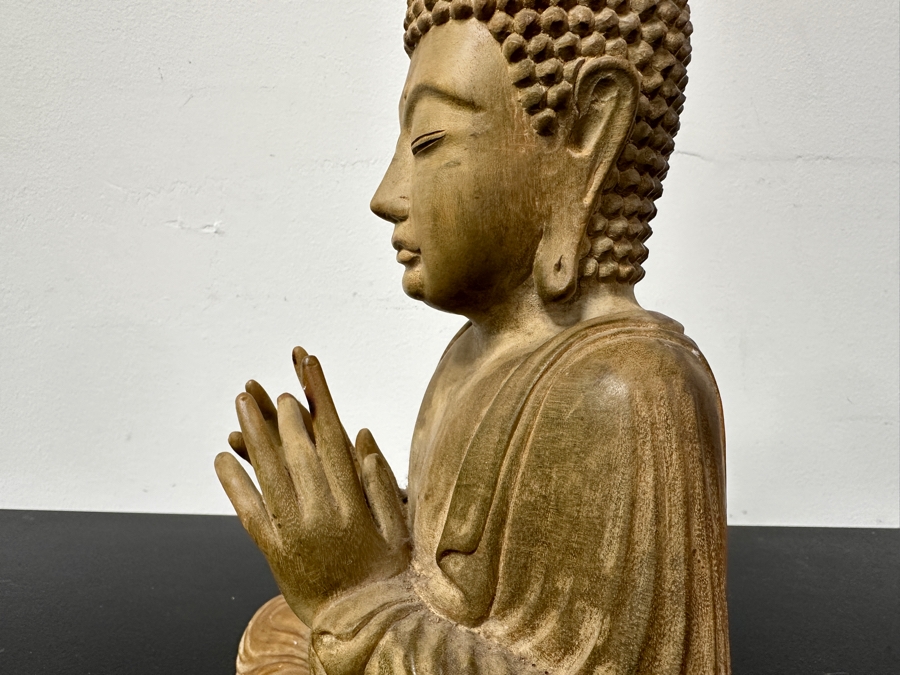 Hand Carved Wooden Buddha Statue 9.5'W X 7'D X 12'H [Photo 9]
