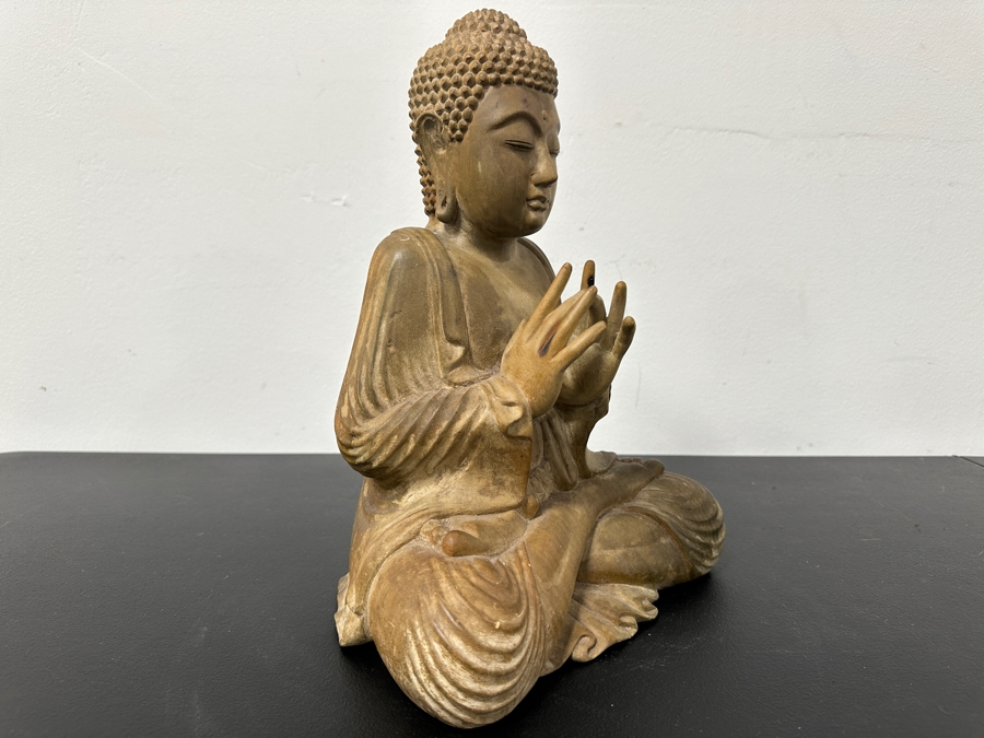 Hand Carved Wooden Buddha Statue 9.5'W X 7'D X 12'H [Photo 5]